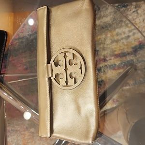 Gold Miller Leather Clutch